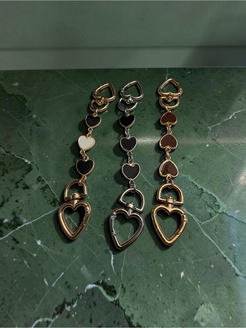 Bag charms - your choice, black & white, black or brown